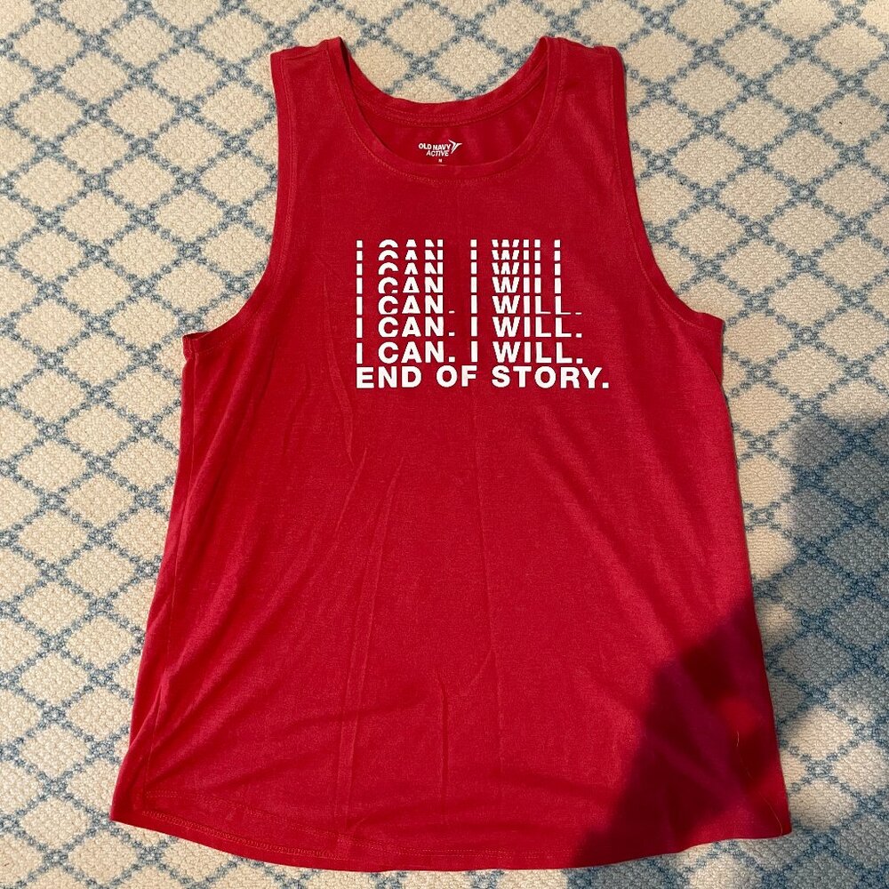 Red Motivational Workout Tank